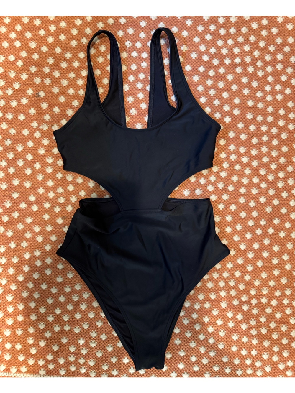 aerie Black Cutout One-Piece Swimsuit